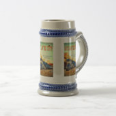 De blauwe komeet trein bierpul (Voorkant rechts)