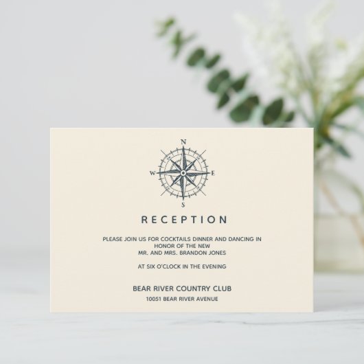 De blauwe kompas | Bodemafdekking Kaart (Staand voorkant)