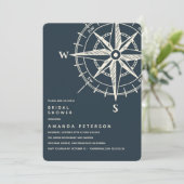 De blauwe kompas | Vrijgezellenfeest voor weddensc Kaart (Staand voorkant)
