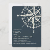 De blauwe kompas | Vrijgezellenfeest voor weddensc Kaart (Voorkant)