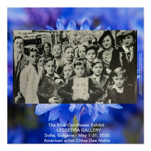 De blauwe korenbloem tentoonstelling in Sofia Bulg Perfect Poster (Voorkant)