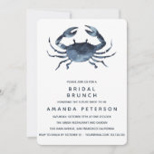 De blauwe krab | Bridal Brunch Wedding Kaart (Voorkant)