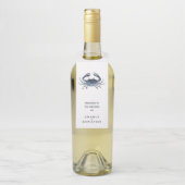 De blauwe krab | BRUILOFT WELKOM GAST Flessenhanger (Op fles)