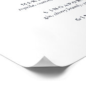 De blauwe krab | Signature Cocktail Menu Sign. Poster (Hoek)