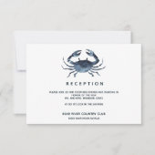 De Blauwe Krab | Trouwreceptie bijlage Kaart (Voorkant)