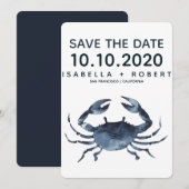De blauwe krab | Weddenschap Save the Date (Voorkant / Achterkant)