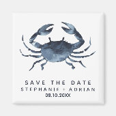 De blauwe krab | Weddenschap Save the Date Favor Magneet (Voorkant)