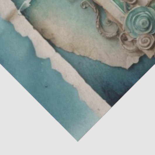 De blauwe kraken |  tentakel kunst - Decoupage Tissuepapier (Detail)