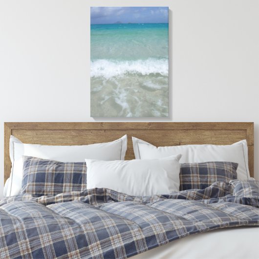 De blauwe lagune canvas afdruk (Insitu (Slaapkamer))