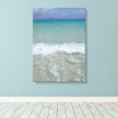 De blauwe lagune canvas afdruk (Insitu (Houten vloer))