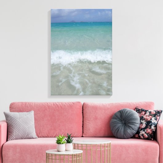 De blauwe lagune canvas afdruk (Insitu (Woonkamer))