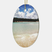 De blauwe lagune keramisch ornament (Links)