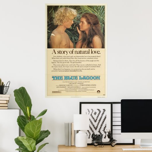 De blauwe lagune poster (Thuiskantoor)