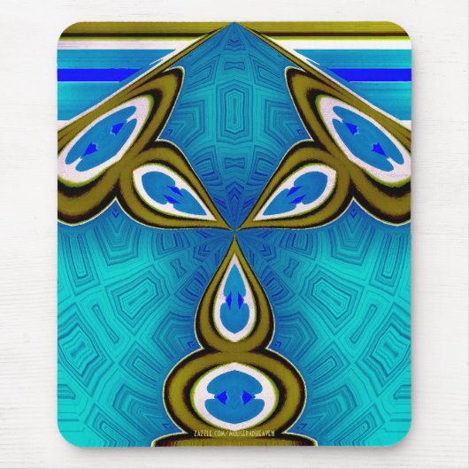 De Blauwe Lamp Mousepad van het konijntje Muismat (Voorkant)