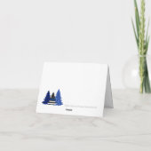 De blauwe lijn Glitter-spelerboom van de politie Feestdagen Kaart (Achterkant)