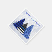 De blauwe lijn van de politie met kerstmis in de b servet (Hoek)