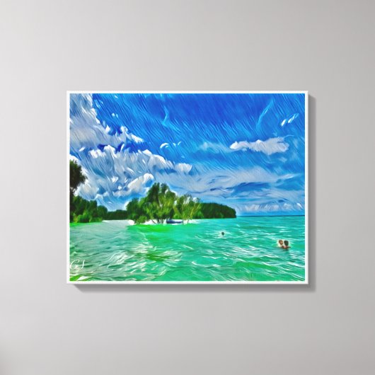 De Blauwe Lucht Canvas Afdruk (Voorkant)