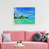 De Blauwe Lucht Canvas Afdruk (Insitu (Woonkamer))