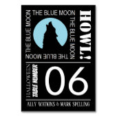 De Blauwe Maan, Halloween Party Kaart (Achterkant)