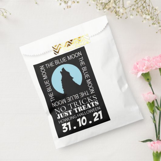 De blauwe maan, Halloween Party Treat Favor Bags Bedankzakje (Gezegeld)