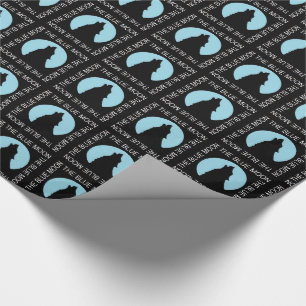 De blauwe maan, halloween wrappingpapier cadeaupapier