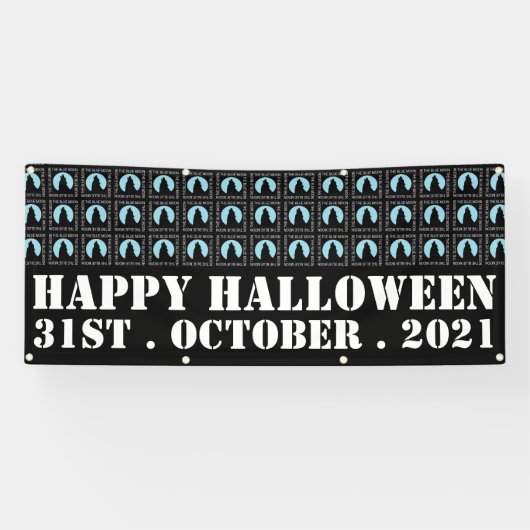 De blauwe maan, Happy Halloween Banner (Horizontaal)