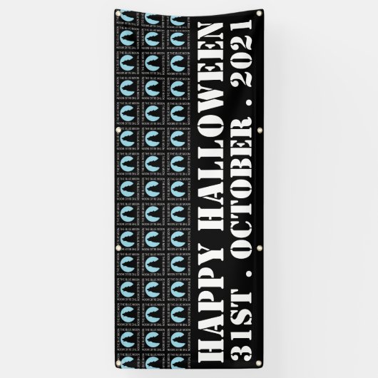 De blauwe maan, Happy Halloween Banner (Verticaal)