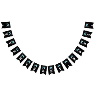 De blauwe maan, iedereen die ronddraait vlaggetjes