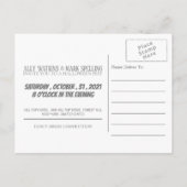 De blauwe maan, uitnodiging van de Halloween-parti Briefkaart (Achterkant)