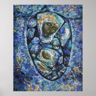 ""De blauwe Madonna " Poster