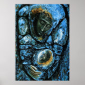De blauwe Madonna Poster (Voorkant)