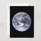 "De blauwe marmer" Aarde lijkt van Apollo 17 Briefkaart (Voorkant / Achterkant)