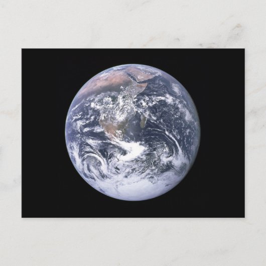 "De blauwe marmer" Aarde lijkt van Apollo 17 Briefkaart (Voorkant)