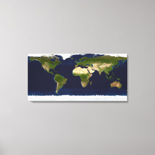 De blauwe marmer canvas afdruk