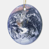 De blauwe marmer Earth Foto Keramisch Ornament (Links)