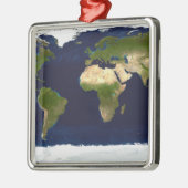 De blauwe marmer metalen ornament (Links)