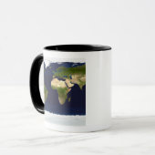 De blauwe marmer mok (Voorkant links)