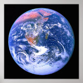 De blauwe marmer poster (Voorkant)