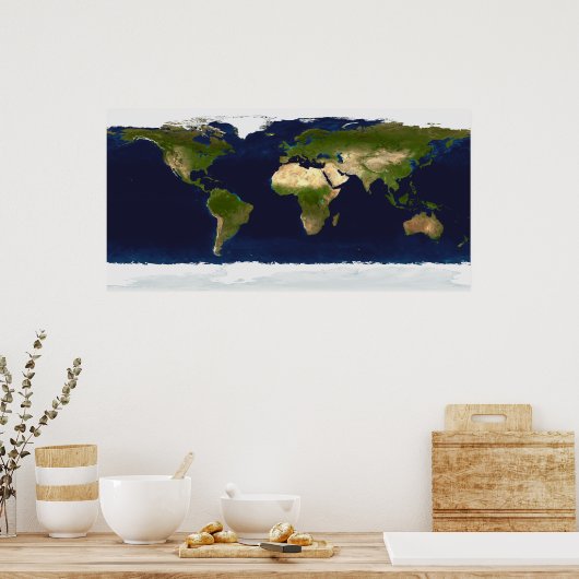 De blauwe marmer poster (Keuken)