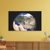 De blauwe marmer van de volgende generatie Aarde Canvas Afdruk (Insitu (Woonkamer))