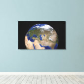 De blauwe marmer van de volgende generatie Aarde Canvas Afdruk (Insitu (Houten vloer))