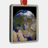 De blauwe marmer van de volgende generatie Aarde Metalen Ornament (Rechts)