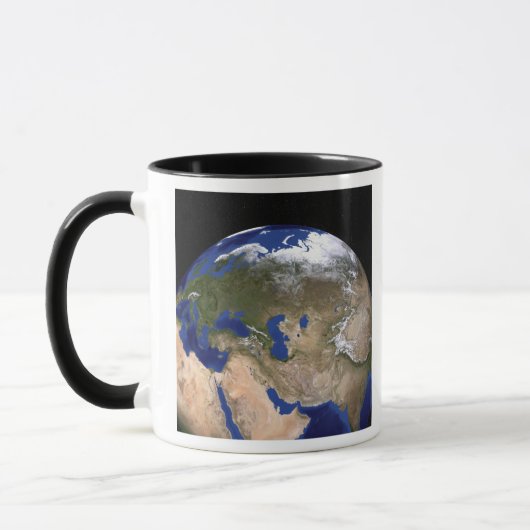 De blauwe marmer van de volgende generatie Aarde Mok (Links)