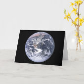 De "blauwe Marmeren" Aarde schijnt van Apollo 17 Kaart (Gele Bloem)