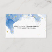 De blauwe marmeren gouden schoonmaakdienst van het visitekaartje (Achterkant)