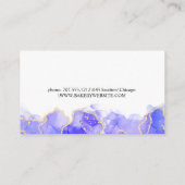 De blauwe marmeren gouden schoonmaakdienst van het visitekaartje (Achterkant)