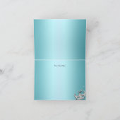 De blauwe Maskerade van de Kroonluchter dankt u Bedankkaart (Binnen)