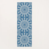 De blauwe mat van mandala yoga (Achterkant)