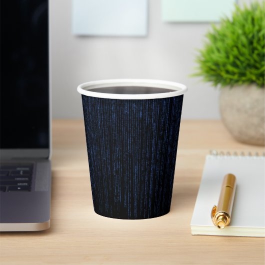 De blauwe matrix papieren bekers (Insitu)
