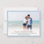 De blauwe Moderne Foto bewaart de Datum (Achterkant)